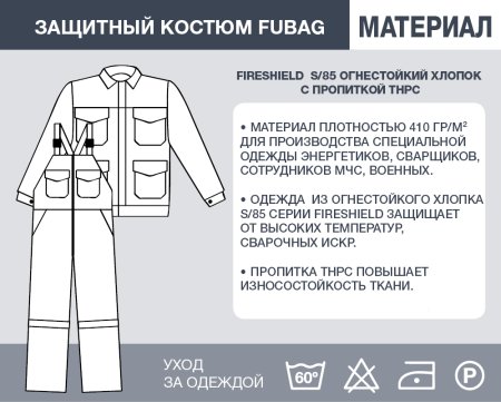 Защитный костюм Fubag размер 48-50 рост 4 в Великом Новгороде фото