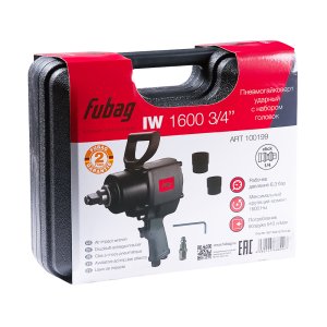 FUBAG Пневмогайковерт ударный IW1600 3/4 дюйма с  набором головок в кейсе в Великом Новгороде фото