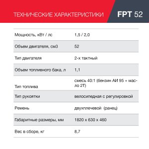 Бензиновый триммер FUBAG FPT 52 в Великом Новгороде фото