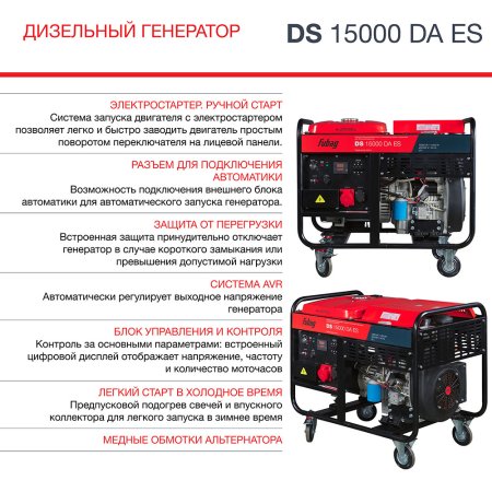 FUBAG Дизельный генератор (трехфазный) с электростартером и коннектором автоматики DS 15000 DA ES в Великом Новгороде фото