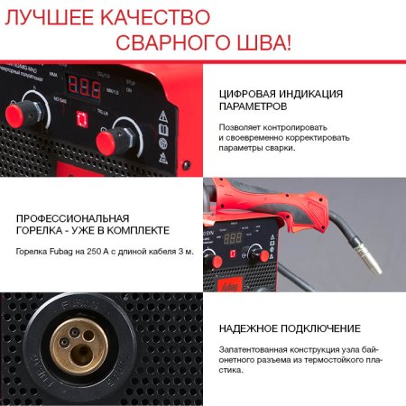 FUBAG Сварочный полуавтомат IRMIG 200 SYN с горелкой 250 А 3 м в комплекте в Великом Новгороде фото