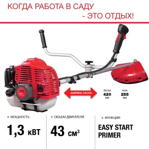 FUBAG Бензиновый триммер FPT 43 + Триммерная леска  сечение витой квадрат L 130 м * 2.4 мм в ПОДАРОК в Великом Новгороде фото