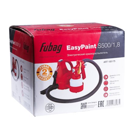 FUBAG Электрический краскораспылитель EasyPaint S500/1.8 с верхним бачком в Великом Новгороде фото