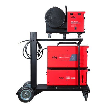 FUBAG Сварочный полуавтомат XMIG 500T DW PULSE + Подающий механизм DRIVE XMIG DW PULSE  + Горелка FB 550W 3m + Блок жидкостного охлаждения Cool XMIG + Шланг-пакет 5 метров 95мм2 14 pol с жидкостным охлаждением + Тележка  в Великом Новгороде фото