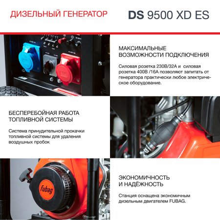 FUBAG Дизельный генератор (одно- и трехфазный) с электростартером DS 9500 XD ES в Великом Новгороде фото